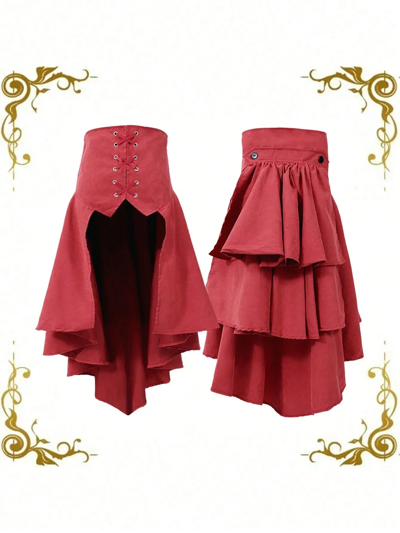 取り外し可能なオーバースカート女性パンクスワローテールスカー - Women'S Fashion Kilt のレビューと価格