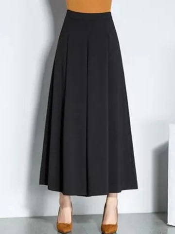 プラスサイズママスリミングワイドレッグパンツハイウエストAラ - Women'S Fashion Kilt のレビューと価格