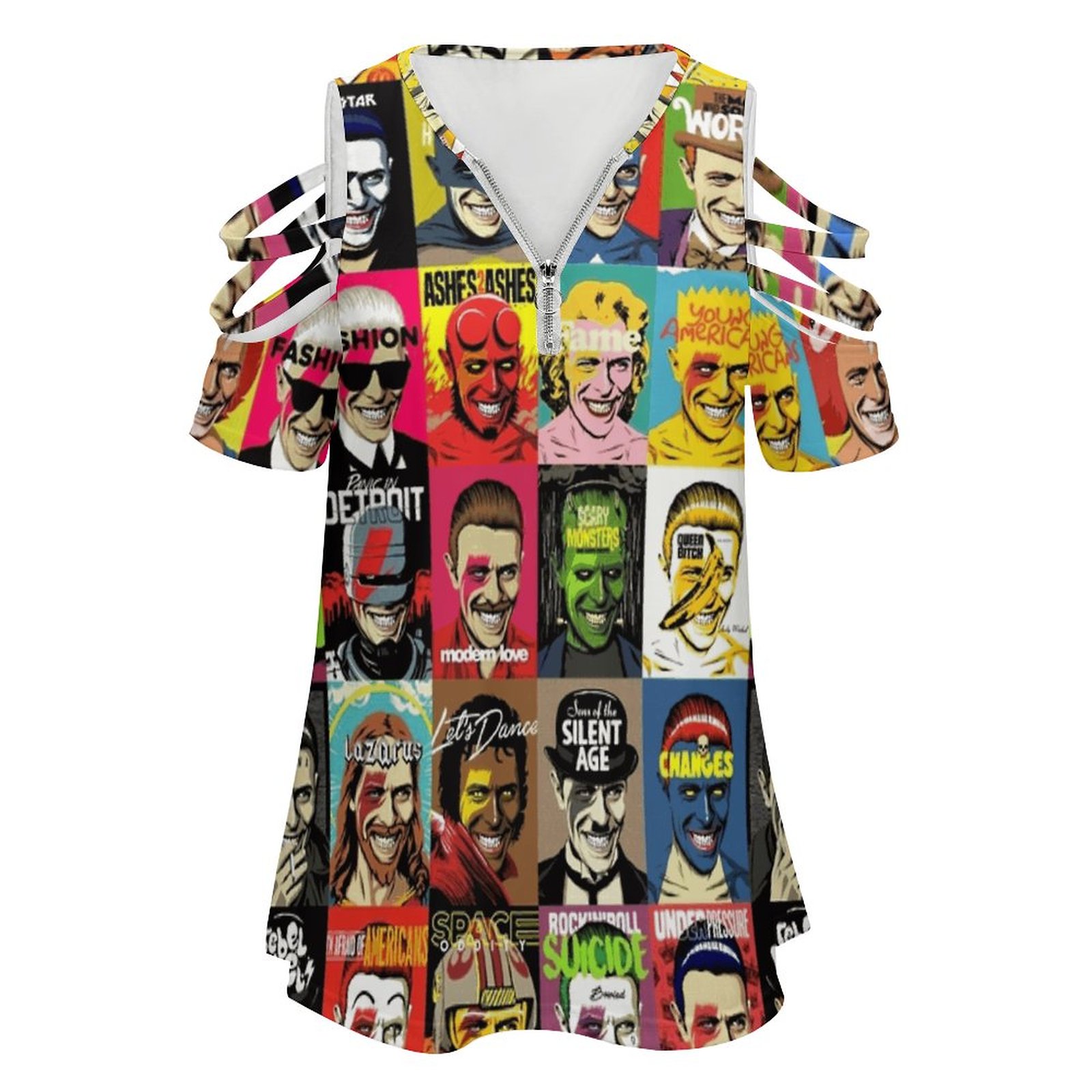 女性用フローラルプリントTシャツ,VネックジッパーTシャツ, - Women'S Fashion In The 70S のレビューと価格