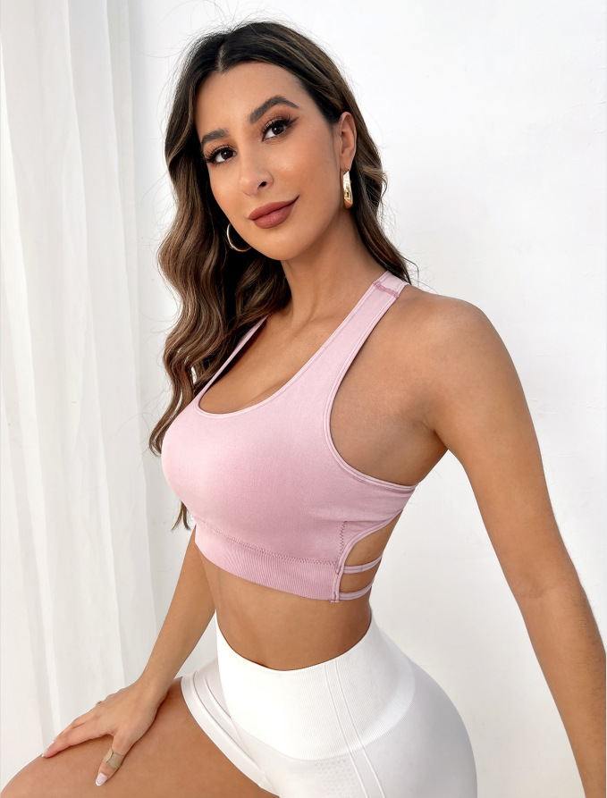 女性の通気性のあるスポーツブラ,シームレス,ヨガ,耐衝撃性, - Bra Top Seamless のレビューと価格