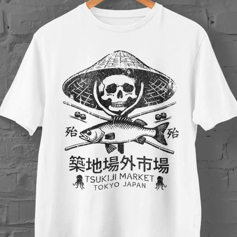 TakTsukiji 魚市場 Tシャツマグロシャツ女性服グラ - Women'S Fashion Market Size のレビューと価格