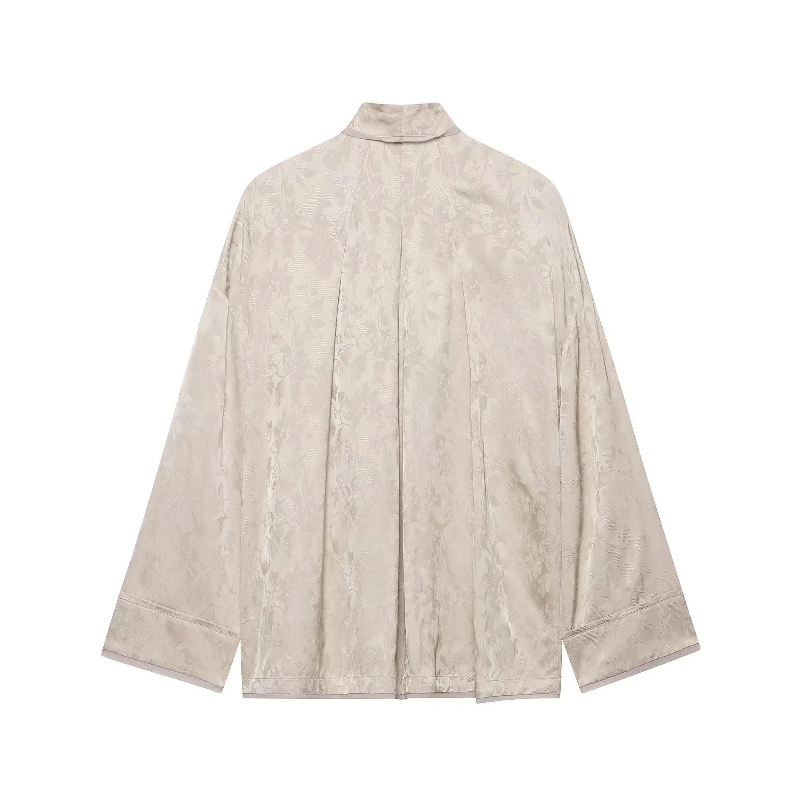 女性用花柄サテンツーピースセット Vネックフロッグボタン着物 - Women'S Fashion Kimono のレビューと価格