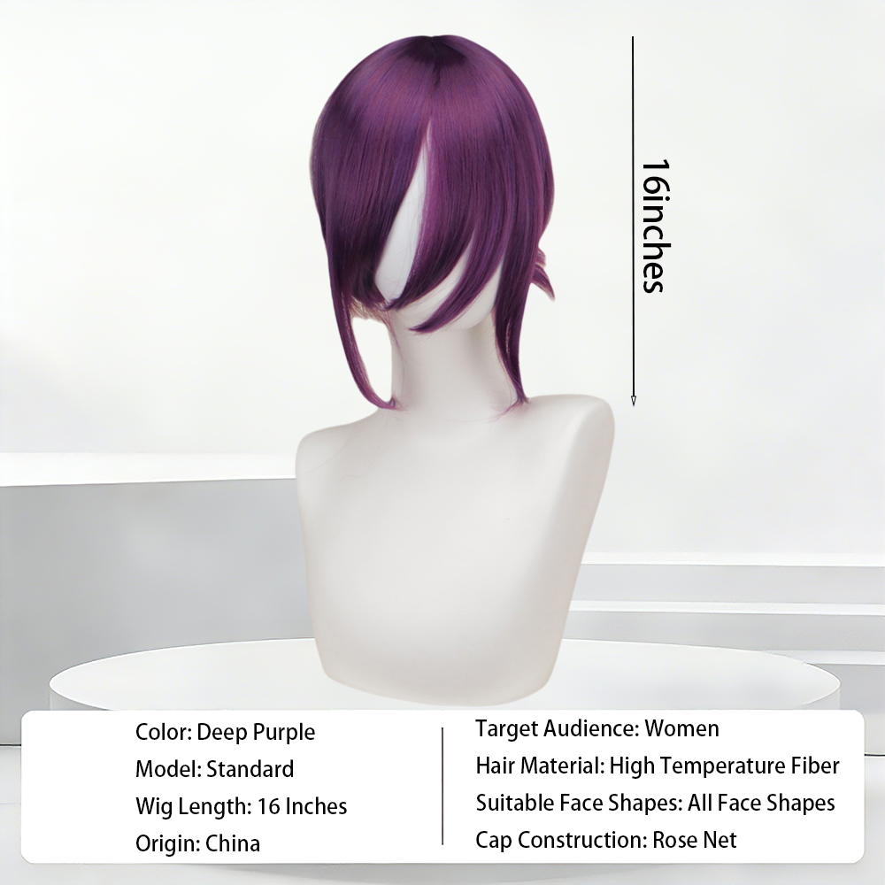 ダークパープルレイヤードボブウィッグサイドバング付きアニメキ - Women'S Fashion Layering のレビューと価格