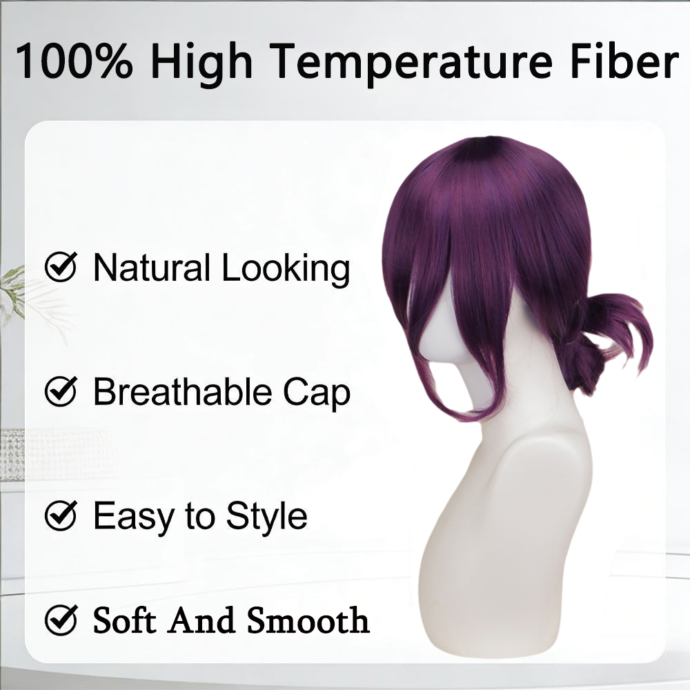 ダークパープルレイヤードボブウィッグサイドバング付きアニメキ - Women'S Fashion Layering のレビューと価格
