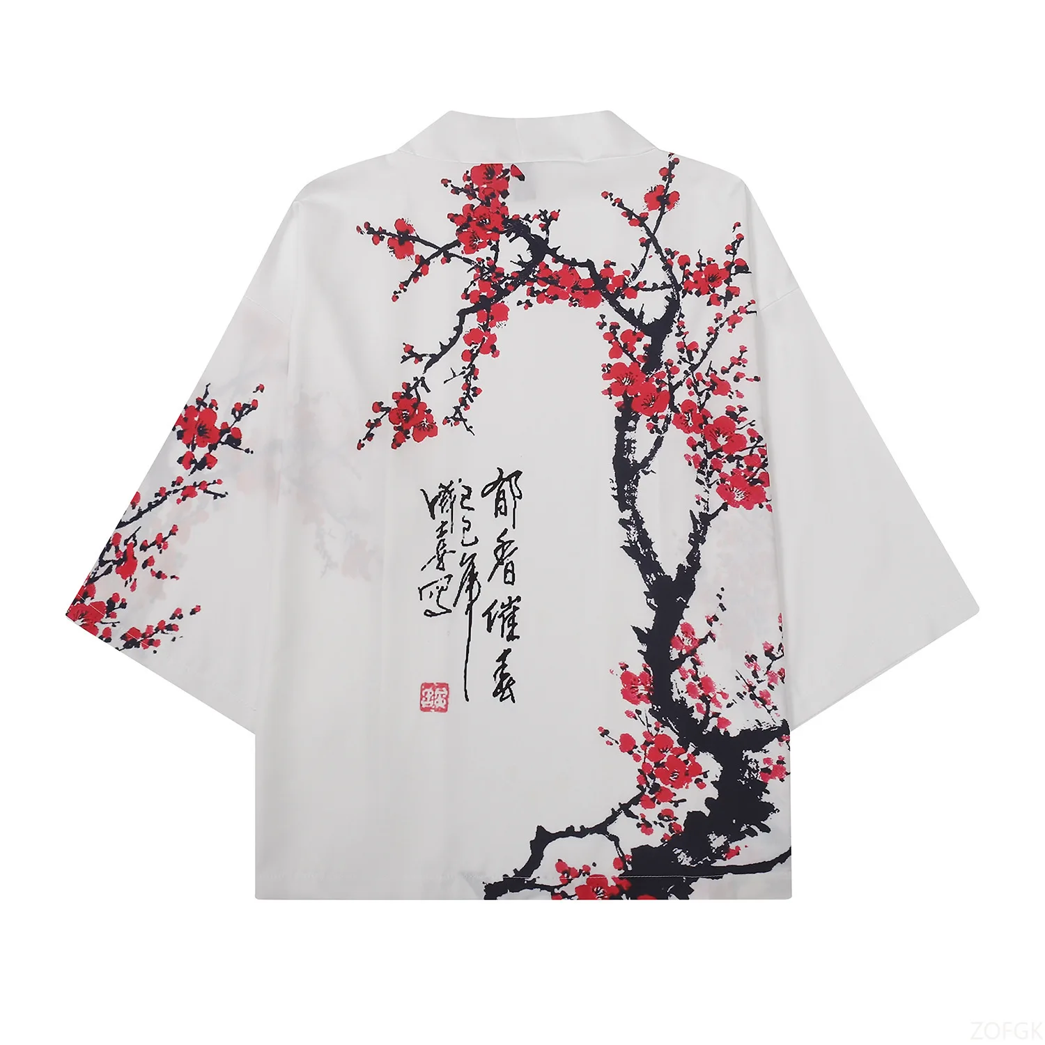 夏の女性のフラワープリント着物男性ファッションビーチアロハシ - Women'S Fashion Kimono のレビューと価格