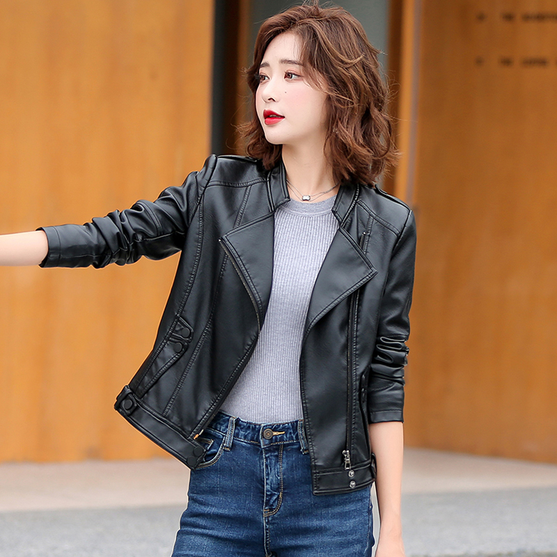M-5XL 新しい 女性 革 ジャケット バネ 2026年  - Women'S Fashion Leather Jacket のレビューと価格