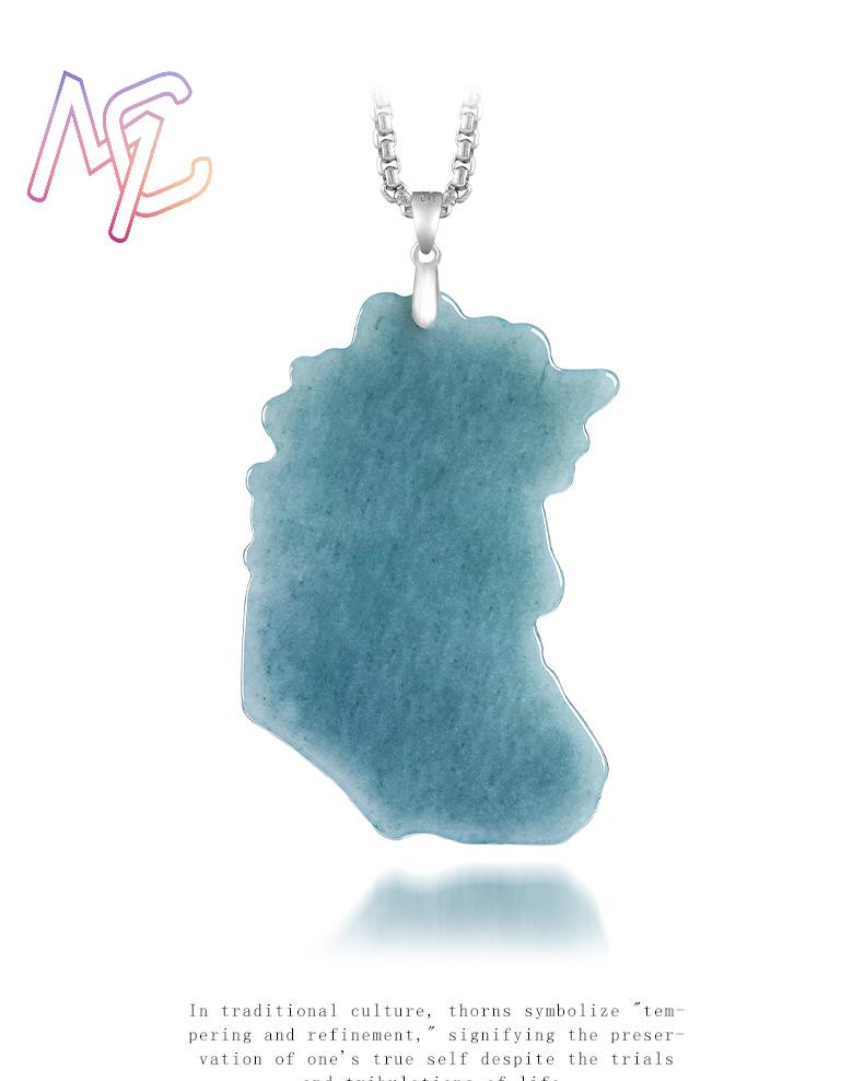 ミャンマー翡翠僧侶ペンダントネックレス高級お守り925シルバ - Women Fashion Necklace のレビューと価格
