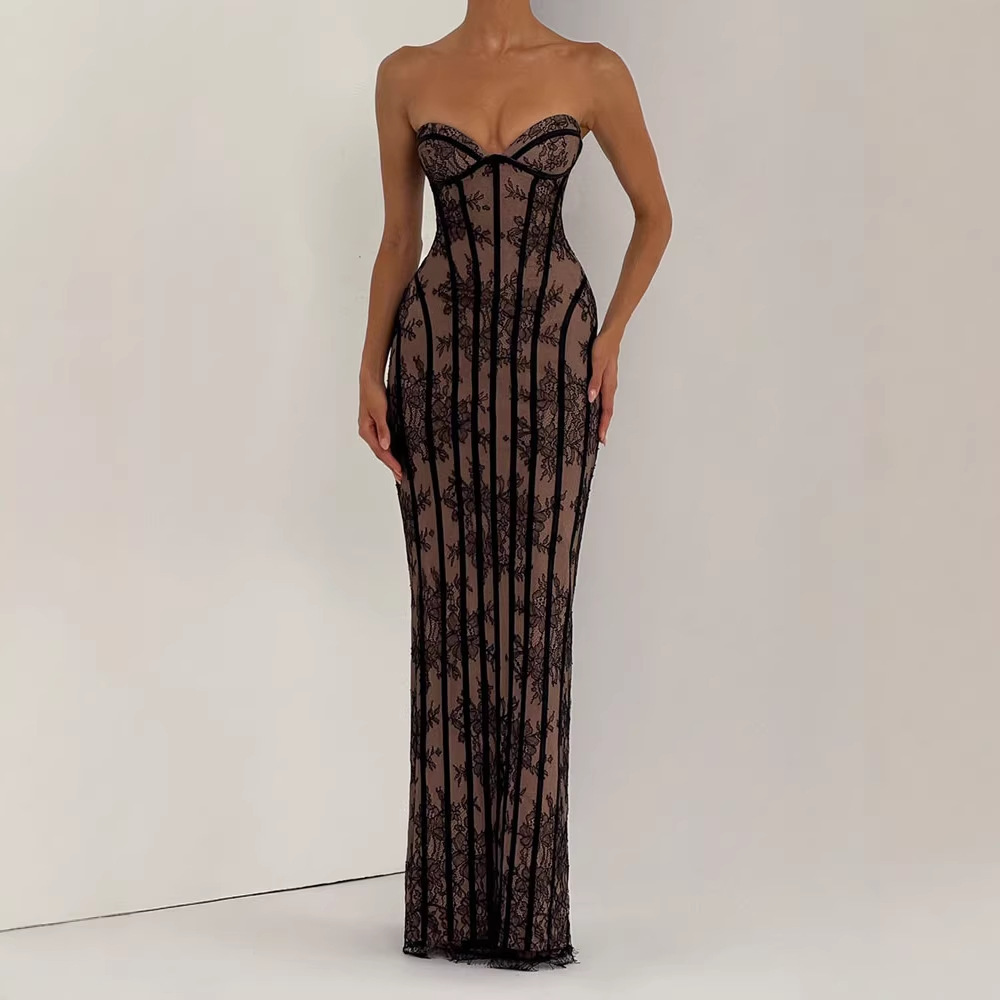 ストラップレスボディコンマキシドレス レディース 2026  - Bodycon Dress Women のレビューと価格