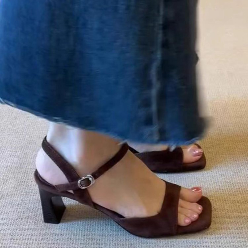 ハイヒールの女性のサンダルチャンキーシューズファッションスリ - Women'S Fashion Trends のレビューと価格