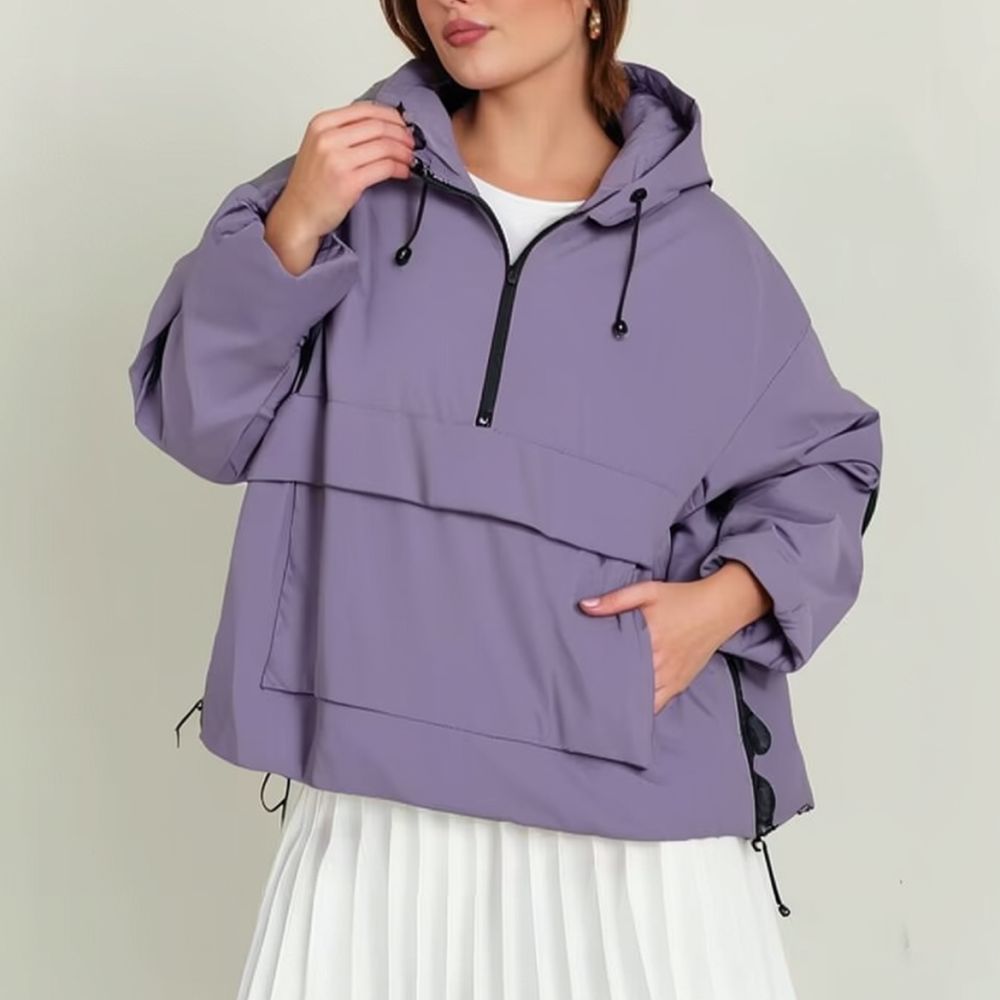 カジュアルなアウトドア用、女性向け、フード付き、防風ジャケッ - Women'S Fashion Utility Jacket のレビューと価格