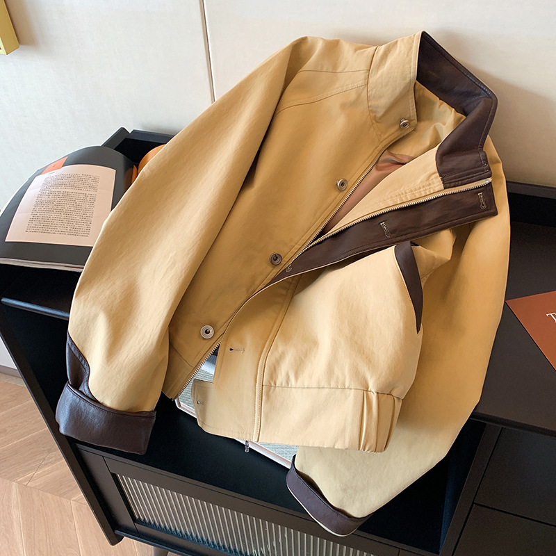レディース、コントラストカラーのユーティリティジャケット、襟 - Women'S Fashion Utility Jacket のレビューと価格