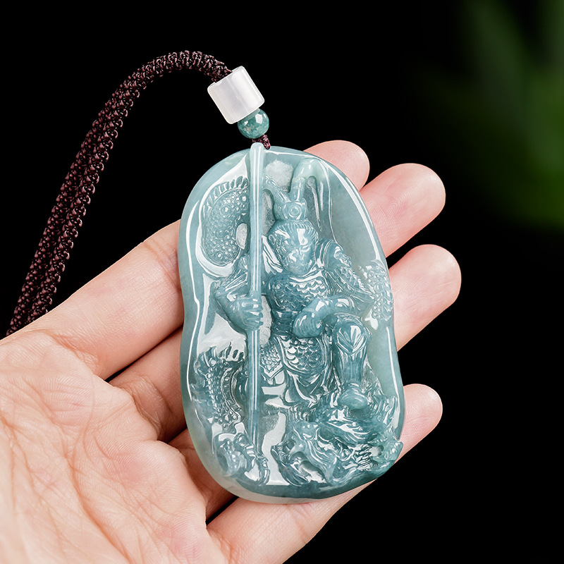 ビルマ翡翠猿王ペンダントネックレスヴィンテージ高級ギフト女性 - Women Fashion Necklace のレビューと価格