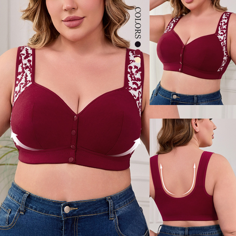 XL-7XL プラスサイズ フロントバックルブラジャー レデ - Bra Top Seamless のレビューと価格