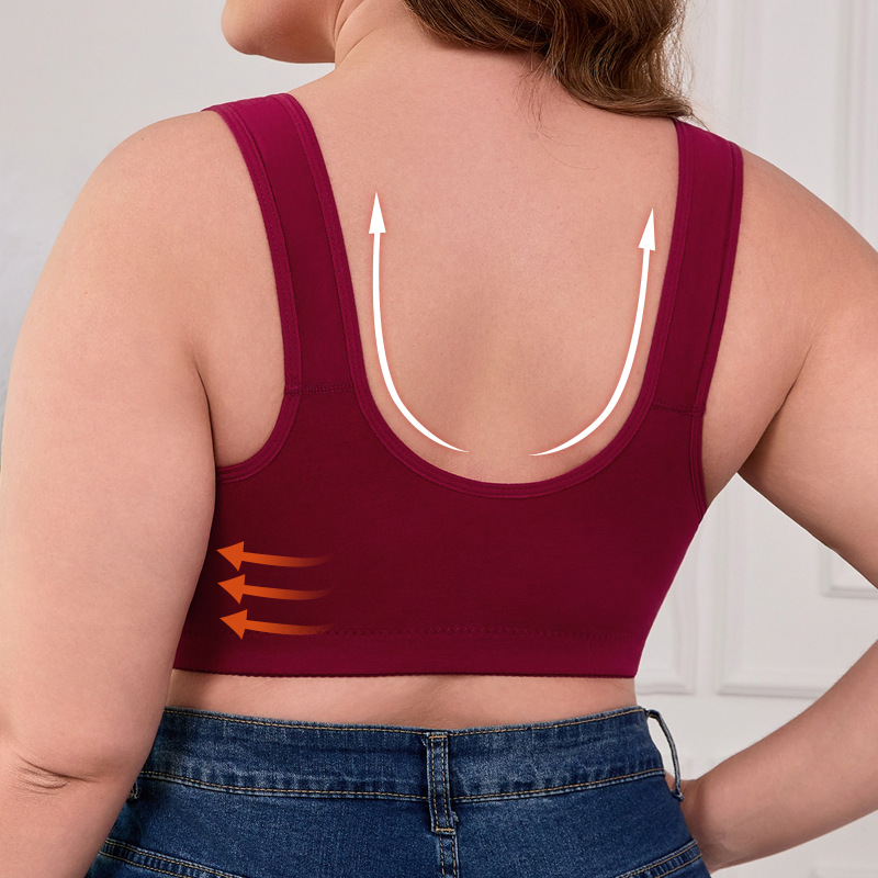 XL-7XL プラスサイズ フロントバックルブラジャー レデ - Bra Top Seamless のレビューと価格
